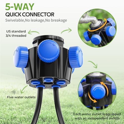 HIRALIY 100FT Drip Irrigation Kit for Raised Beds & Gardens