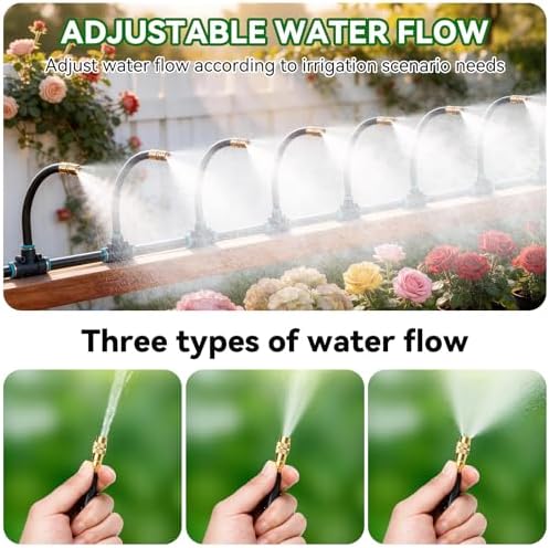 360°Adjustable Drip Irrigation System,200FT Irrigation System for Garden