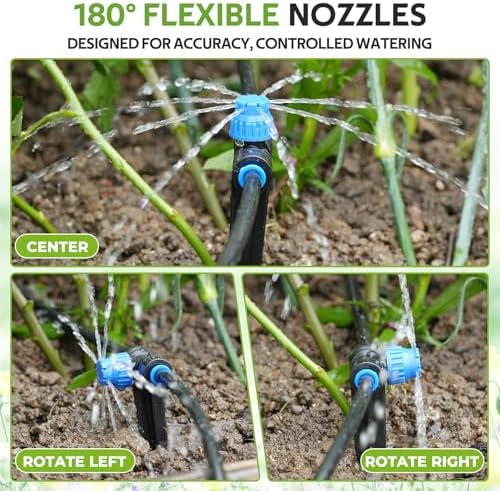 HIRALIY 80ft Push-to-Connect Drip Irrigation Kit