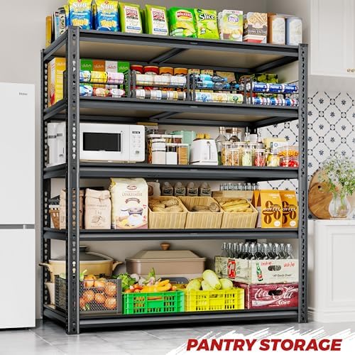 CypBed Garage Shelving Unit 35.6" W x 16" D x 72" H, 5 Tier,2pcs