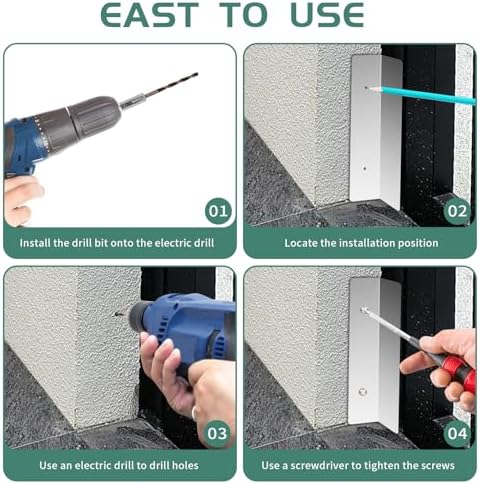 Bompro 2 Pcs Garage Door Seal Mouse Guard, Heavy Duty Stainless Steel Garage Door Mouse and Snake Guard, Permanent Solution