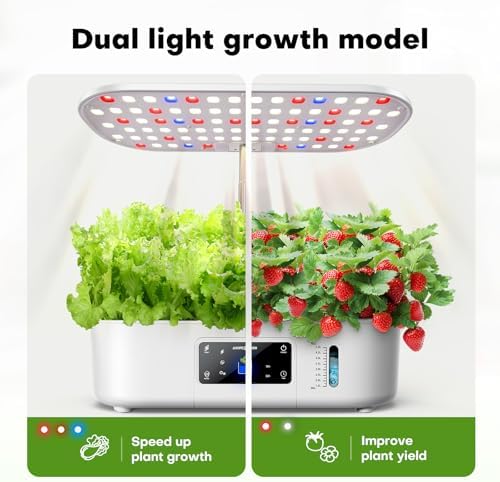 Ahopegarden Hydroponics Growing System: 12 Pods with Touch Control Panel