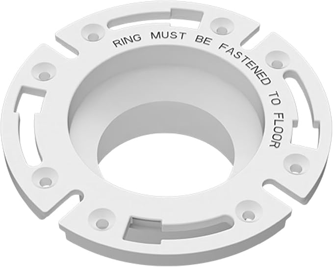SEAFLO RV Toilet 3" Socket Floor Flange (SFRTK1-001) - White - Fits All RV Toilets (SFRTPH-01-01, SFRTPH-01-02, SFRTPH-02-01) - Secure Fit for 3" to 4" Drain Pipes