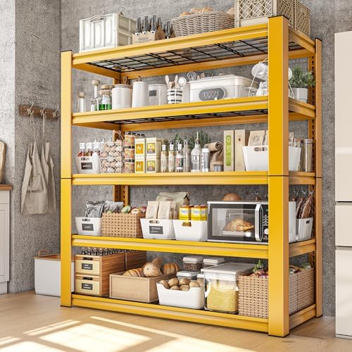 REIBII Orange Garage Shelving Adjustable 3010LBS Heavy Duty Storage Shelves