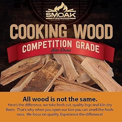 Smoak Firewood Cooking Wood Mini Splits - USDA Certified Kiln Dried (Red Oak, 5-6in Tiny Pizza Oven Wood) for Portable Pizza ovens (729 Cubic Inches)