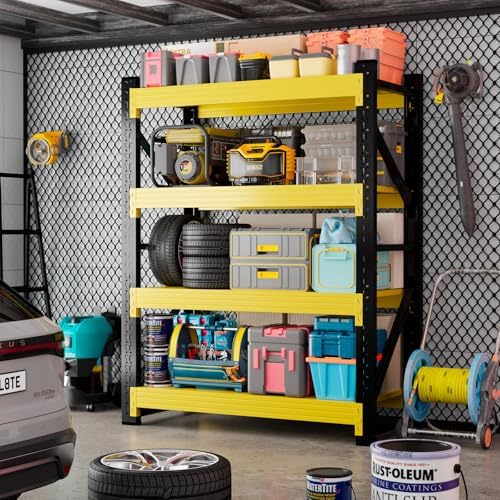 48" W Garage Storage Shelves, 3000LBS Heavy Duty Adjustable Shelving Unit