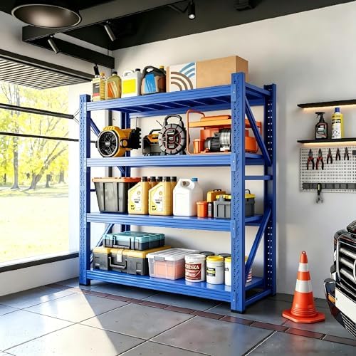 Heavy‑Duty Metal Garage Shelving Unit, 3000 LBS Total Load Capacity