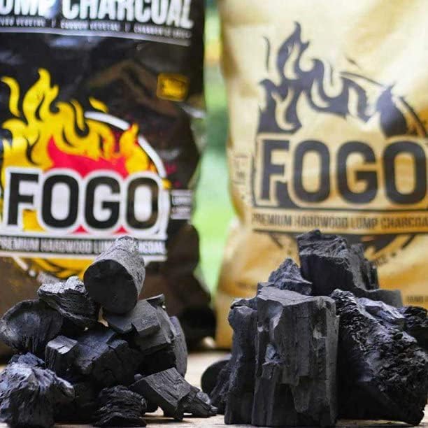 FOGO Premium Oak Restaurant Grade All-Natural Hardwood Medium and Small Sized Lump Charcoal for Grilling and Smoking, 35 Pound Bag