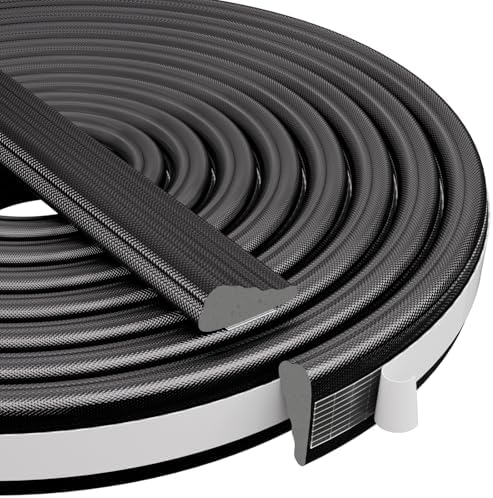 Kneelisa Wedge-Shape Window Weather Stripping Door Frame Seal 118” Black