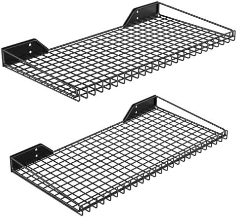 Ultrawall Wall Mounted Storage Shelf for Garage, 2 Pack Metal Shelf Rack