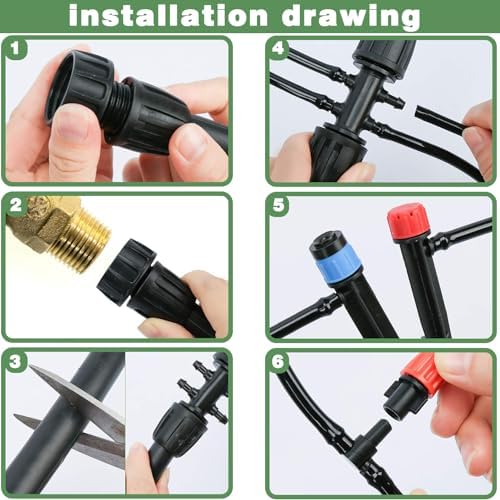 200FT+40FT Drip Irrigation System, Garden Watering System