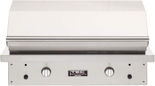 TEC Patio 2 FR Infrared Built-In Grill with Half Warming Rack (PFR2LP-PFR2WR19), Propane Gas
