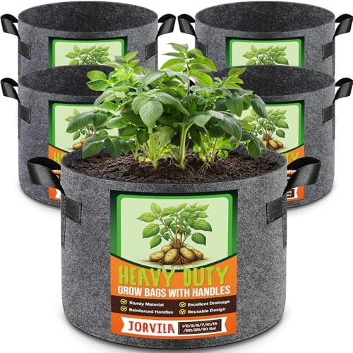 Jorvila 5-Pack 5 Gallon Grow Bags