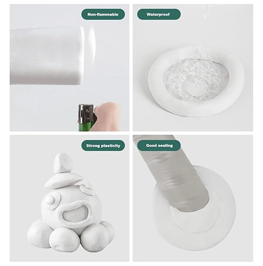 Waterproof Wall Repair Seal Mortar | Sealing Clay for Wall Hole Repair | Repair Air Conditioning Holes Sealing Mud | Holes Filler (2 Packs)
