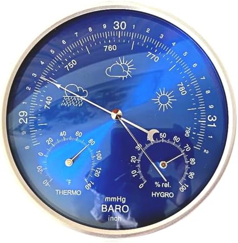 3 in 1 Barometer Accurate Weather Station, Wall Hanging Weather Station