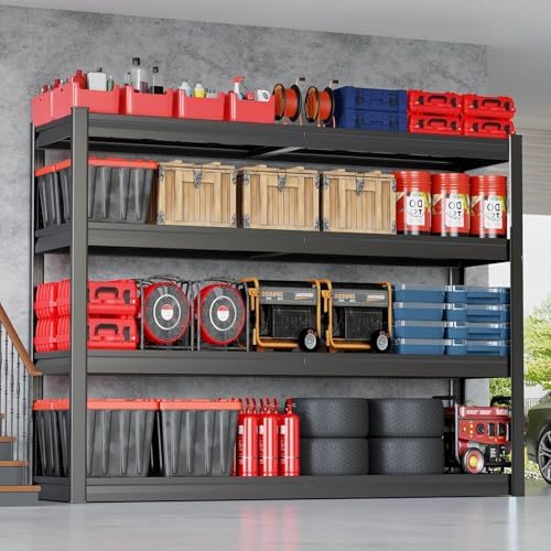 67" W Garage Shelving Heavy Duty, 36" D Garage Shelves, 68" H Adjustable Storage Shelving Unit, Commercial Metal Shelves for Warehouse, Basement, Shop, 67" W x 36" D x 68" H,2 Pack
