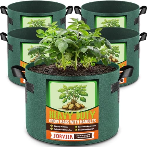 Jorvila 5-Pack 5 Gallon Grow Bags