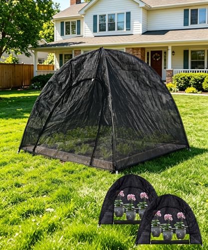 2-Pack Black Pop Up Plant Shade Tent, 36x36x39 Inch 80% Sun Shade Cover