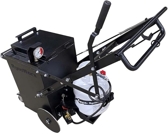 Asphalt Kingdom - RY10 Pro Melter Applicator for Filling Asphalt Cracks - 4-Wheel Designed Safe, Reliable, Efficient Crack Seal Machine - 12.5 Gallon