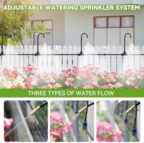 Drip Irrigation Parts ONLY 6pcs of 360° Adjustable Arm Sprayer Copper Nozzles and Quick Connect Base - No Tubing No Faucet Adapter