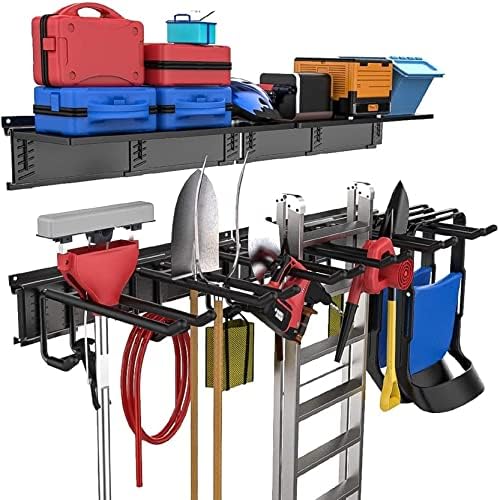 TORACK Garage Tools Storage Rack with Wall Mount Overhead shelves