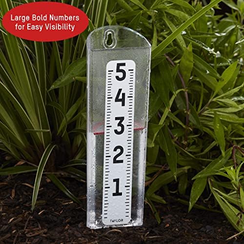 Taylor ClearVu Rain Gauge, Clear (Pack of 2)