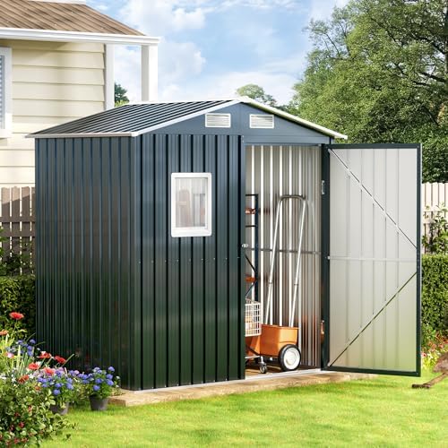 Breezz Outdoor Steel Storage Shed, 6 x 4 ft