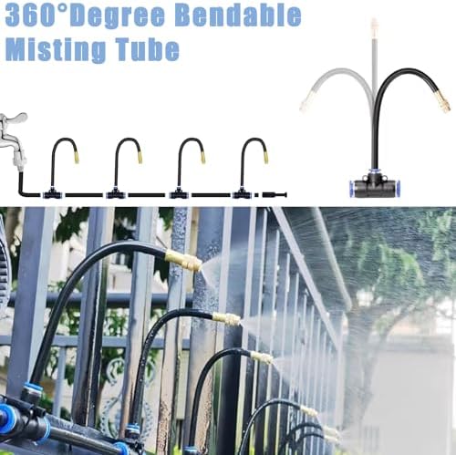 49.21Ft Drip Irrigation Kit System, 360° Bendable Garden Irrigation System