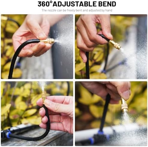 Thiswing 360° Adjustable Drip Irrigation System with 22 Nozzles