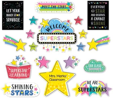 CTP Star Bright Shine Bright Bulletin Board Top Classroom Decorating Accents (Creative Teaching Press 10918)