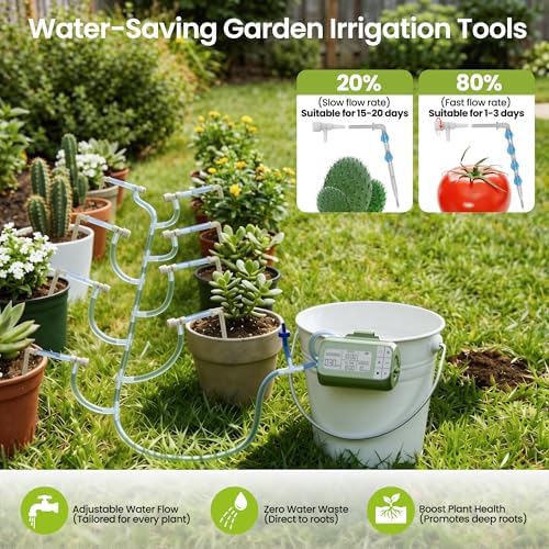 Auto Drip Irrigation Kits Battery Powered for 15 Potted Plants