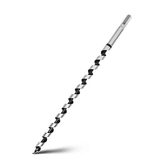 1/2 x 13.8 inch Auger Drill Bit for Wood,13mmx350mm Hex Shank Ship Auger Bit for Soft Wood, Hard Wood, Plastic, Composite Materials and DIY Projects 1/2" (13mm)