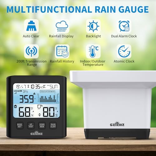Wireless Rain Gauge Outdoor with Rain Collector