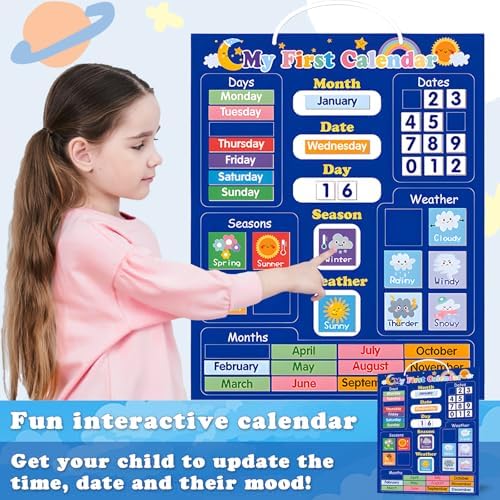 Adena Montessori Magnetic Learning Calendar, 3-6y