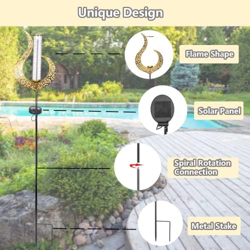 39'' Tall Rain Gauge Outdoor - Solar Flame Design