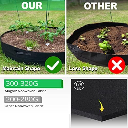 ZtohPyo 2-Pack 50 Gallon Plant Grow Bags, Large Fabric Raised Garden Bed with Handles,Durable Garden Beds Planters Aeration Gardening Container to Grow Vegetables for Outdoor Plants
