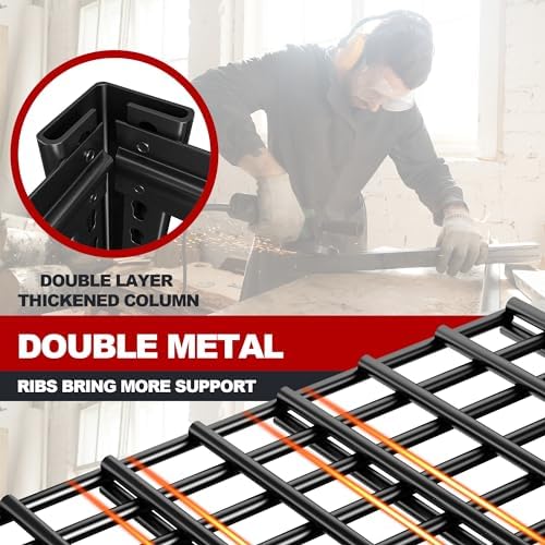 REIBII 48" W Garage Shelving Load 2500LBS, 5 Tier Storage Shelves, Adjustable Garage Storage Shelves, Heavy Duty Shelving for Warehouse, Pantry, Basement, Commercial, 48" W X 72" H X18 D