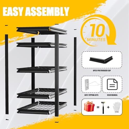 Durstruct 3 Tier Garage Shelving 1500LBS Loads Industrial Shelf 24"x16"x36"