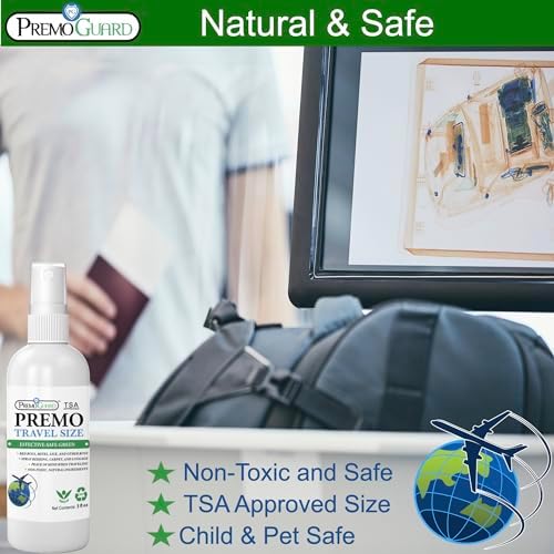 Premo Guard Travel Size Bed Bug, Mite & Lice Spray, 3-Pack, TSA Approved