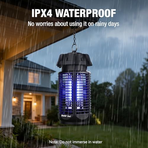 BALDR Bug Zapper Outdoor Indoor, 20W Power & 4200V Instant Grid Mosquito Repellent, Coverage of 1/2 Acre Fly Trap for Patio, Backyard, Home