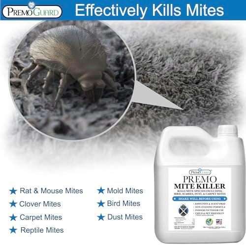 Premo Guard Natural Mite Spray, Kills Dust, Bird, Carpet, and Other Mites