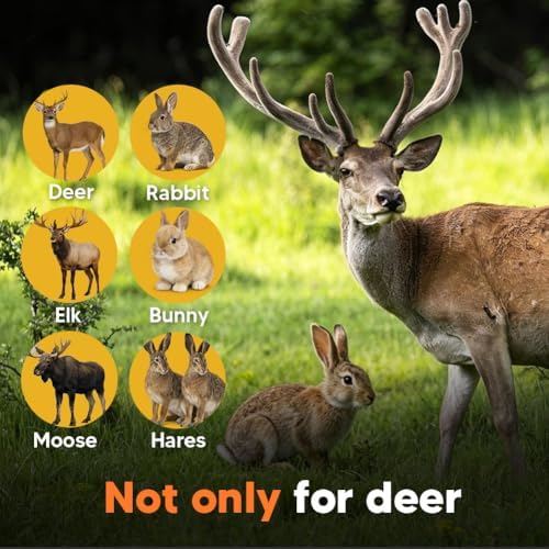 fcesiweg Deer Repellent Outdoor, Rabbit and Deer Repellent for Plants, Rabbit Repellent Outdoor, Bunny Repellent, Deer Away, Keep Deer & Rabbit Out of Yards, 90 Days Protection, 12 Packs