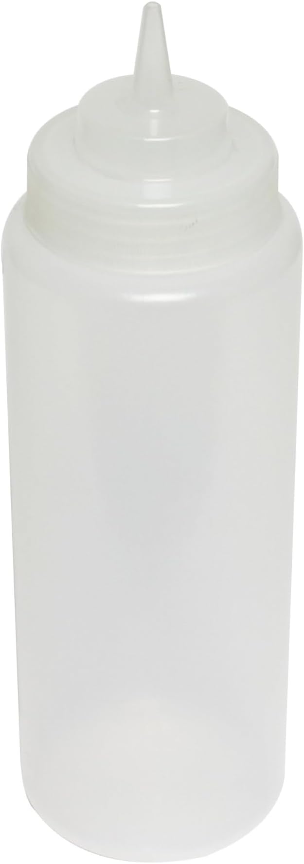 TrueCraftware- 32 oz Clear Squeeze Condiment Wide Mouth Dispensing Bottles Set of 6- Plastic Squeeze Bottle For Sauces Spreads Ketchup Mustard Mayo Hot sauces and Olive oil