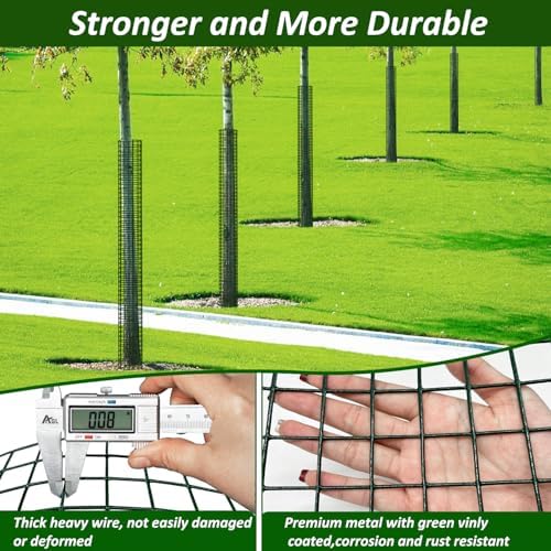 Metal Tree Trunk Protector, 6 Pack 36" Mesh Tree Guards Tree Protectors with Zip Ties, Stakes, ExpandableTree Trunk Protector Guard, Tree Protectors from Deer, Mower, Animals(36",6 Pack)