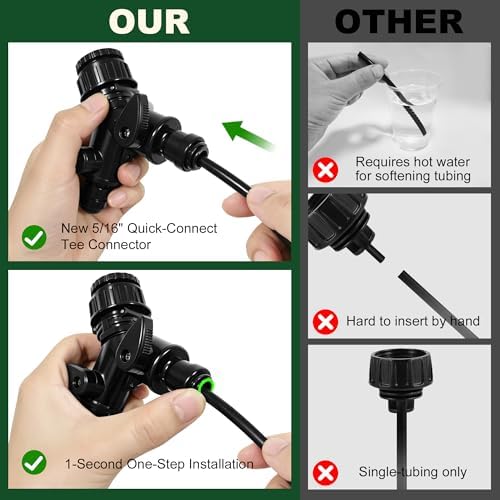 3/4" & 1/2" Faucet Adapter to 5/16" Drip Irrigation Tubing Connector