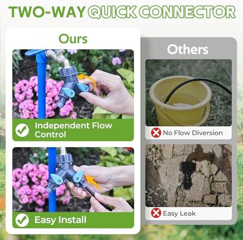 HIRALIY 100FT Misting Irrigation Kit