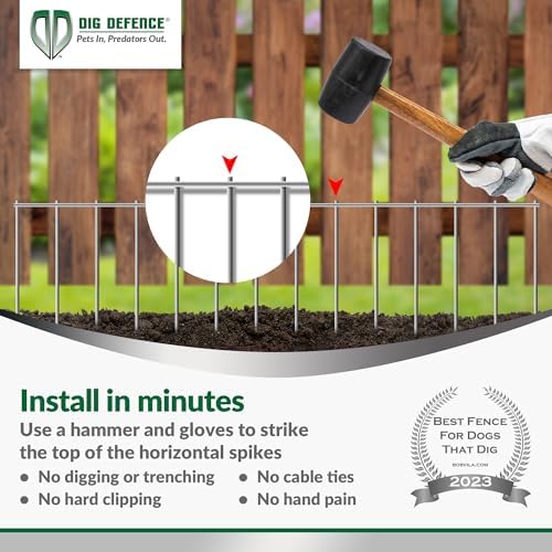 Dig Defence Original Animal Barrier Fence - 32”(L) x 10”(H), 12 Pack