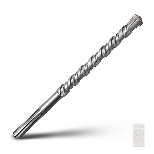 1 x 13.4 inch SDS Max Rotary Hammer Drill Bit, 25x340mm Carbide Tip Masonry Drill Bit,Concrete Drill Bit for Masonry, Brick, Stone, Concrete (Length :340mm / 13.4 inch, 25mm (1 in) Diameter)
