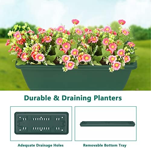 OYEAL Raised Garden Bed 4 Tier Vertical Garden Planters Indoor Outdoor Raised Planter Box with Legs Elevated Herb Garden Planter for Flowers Vegetables Plants, Green, 16.8 * 18.3 * 41.5 Inches