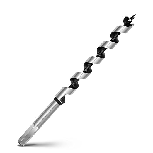 9/16 inch x 9 inch Auger Drill Bit for Wood,14mm x 230mm Hex Shank Ship Auger Bit for Soft Wood, Hard Wood, Plastic, Composite Materials and DIY Projects